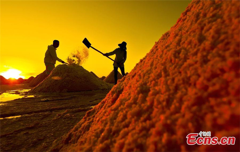 En photos : un aperçu des tas de sel dans le Gansu