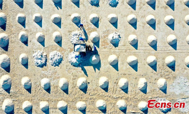 En photos : un aperçu des tas de sel dans le Gansu