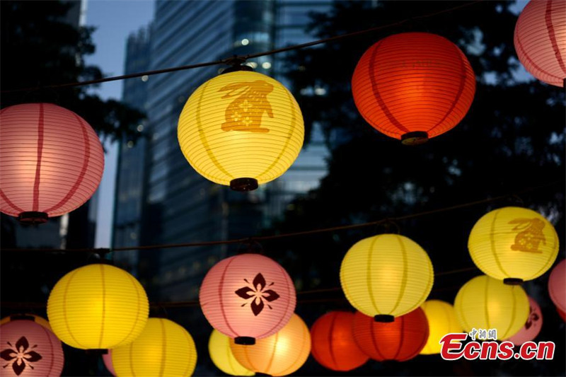 Une exposition de lanternes organisée à Hong Kong pour célébrer le prochain Festival de la Mi-automne