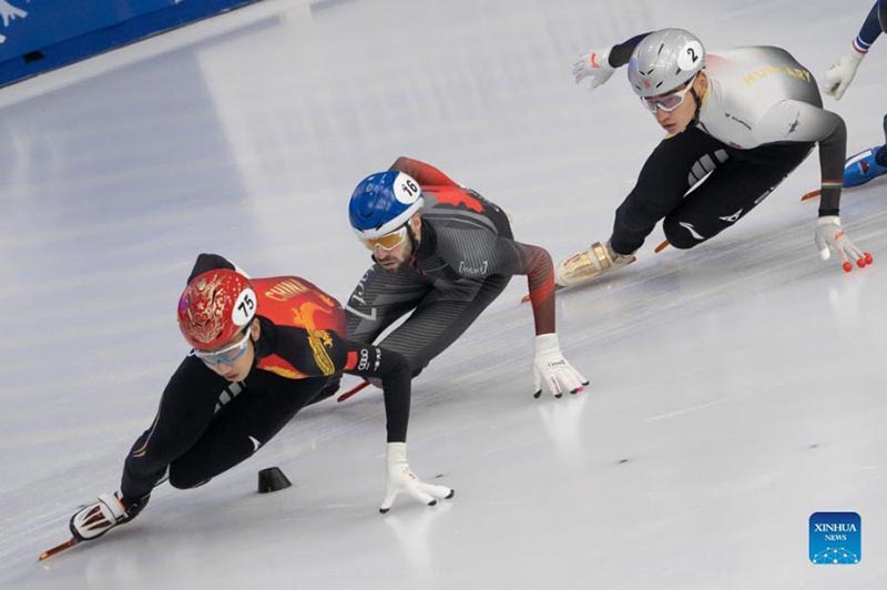 L'équipe de Chine à la Coupe du monde de patinage de vitesse sur piste courte de l'ISU