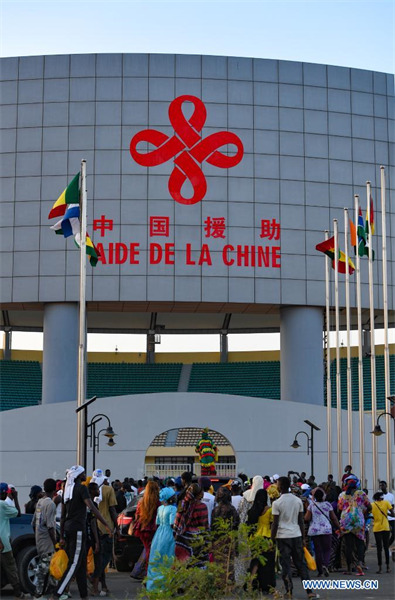 Arène nationale de lutte construite par la Chine au Sénégal