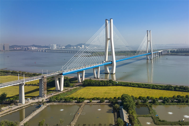 Guangzhou : la construction du chemin de fer du port de Nansha entre dans la phase finale