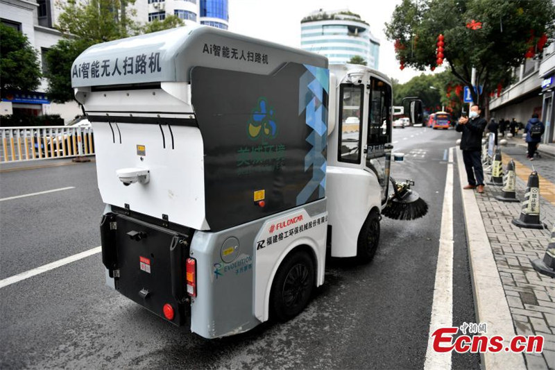 Une balayeuse autonome mise à l'essai à Fuzhou