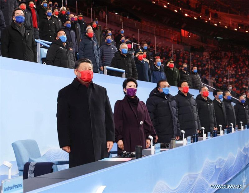 Le président chinois Xi Jinping assiste à la cérémonie de clôture des Jeux paralympiques d'hiver de Beijing