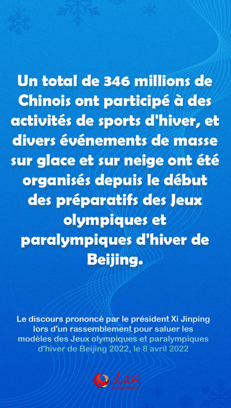 Infographie: Xi Jinping prononce un discours lors d'un rassemblement pour saluer les modèles des Jeux olympiques et paralympiques d'hiver de Beijing 2022