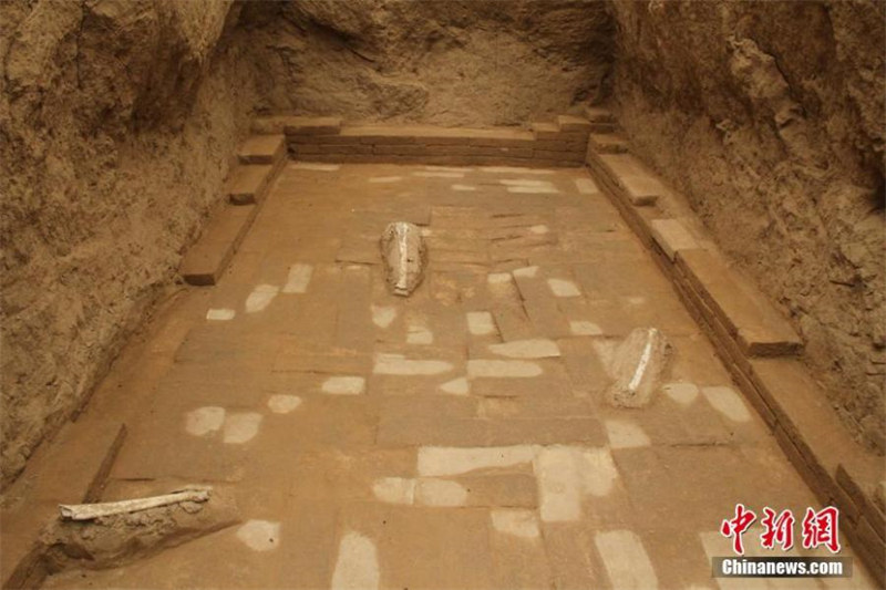 Des carreaux de sol à motif de dragon découverts à Xi'an