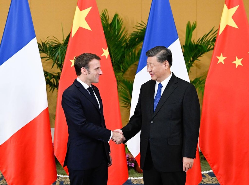 Xi Jinping rencontre le président français Emmanuel Macron