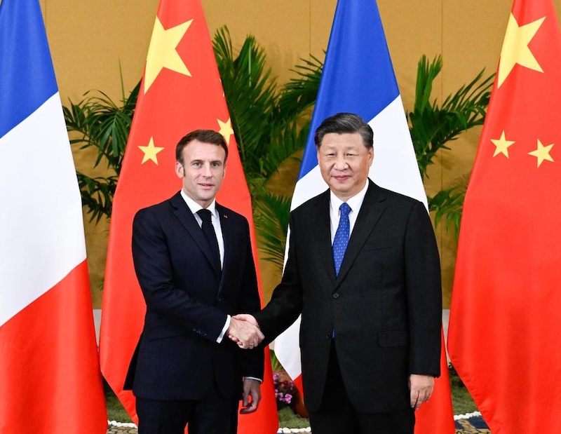Xi Jinping rencontre le président français Emmanuel Macron