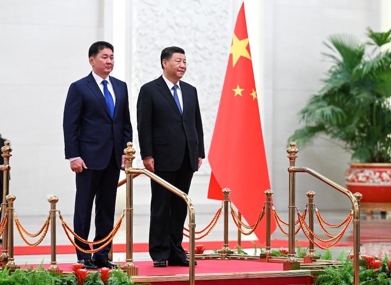 Xi Jinping s'entretient avec le président mongol