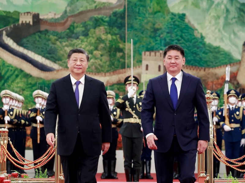 Xi Jinping s'entretient avec le président mongol