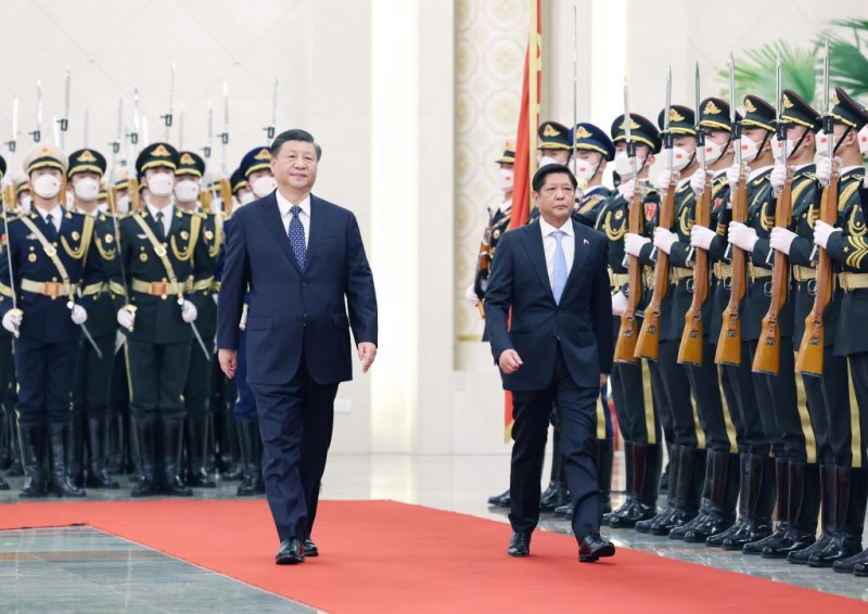 Le président chinois s'entretient avec le président philippin