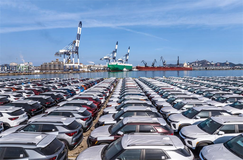 Shandong : un travail intense dans le port automobile de Yantai