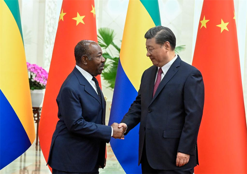 Le président chinois s'entretient avec son homologue gabonais