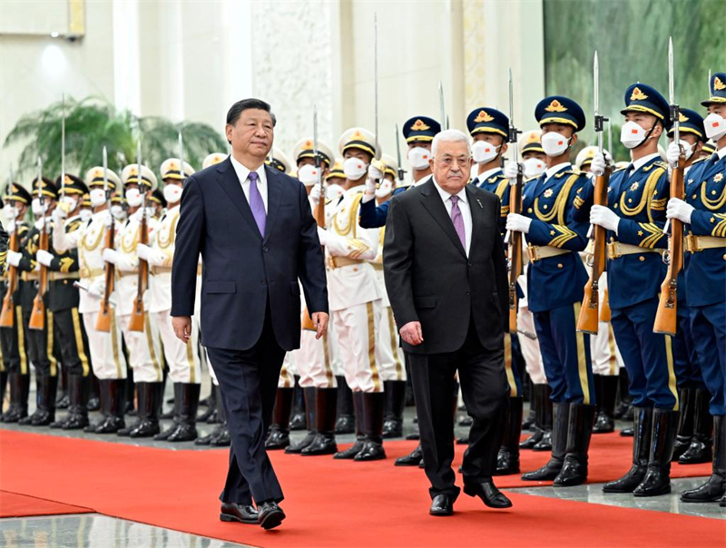 Entretien entre les présidents chinois et palestinien