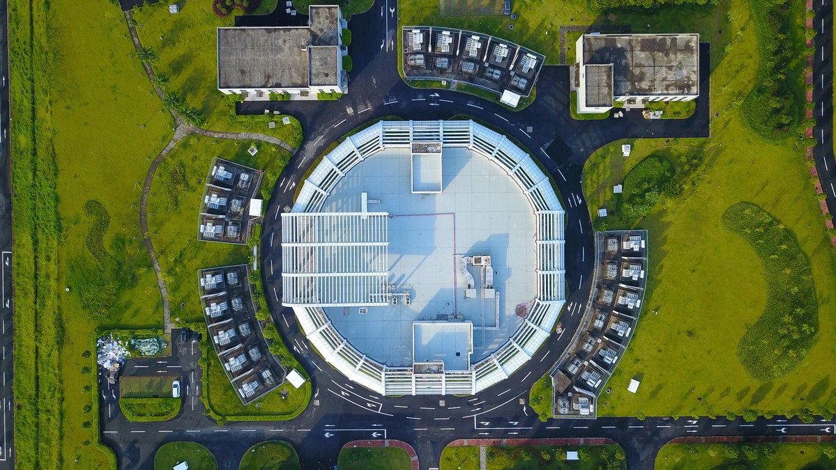 Une vue aérienne du projet scientifique et technologique de classe mondiale China Spallation Neutron Source, à Dongguan, dans la province du Guangdong (sud de la Chine), en juillet 2019. (Photo / Xinhua)