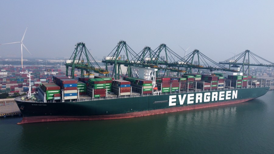 Un cargo au port de Tianjin, dans le nord de la Chine, le 18 septembre 2023. (Photo : Zhao Zishuo)