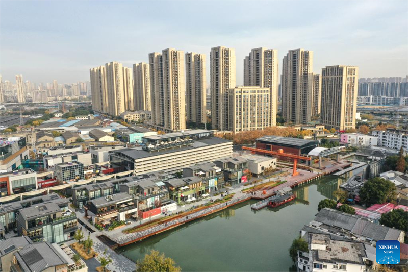 Jiangxi : la vue le long du Grand Canal à Wuxi