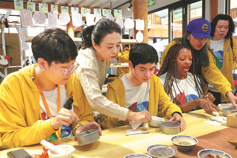 Des élèves étrangers qui apprennent le mandarin partent à la découverte de la Chine