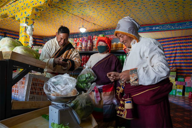 Mise en place d'un système de livraison de fruits et légumes frais dans les villages reculés du Xizang