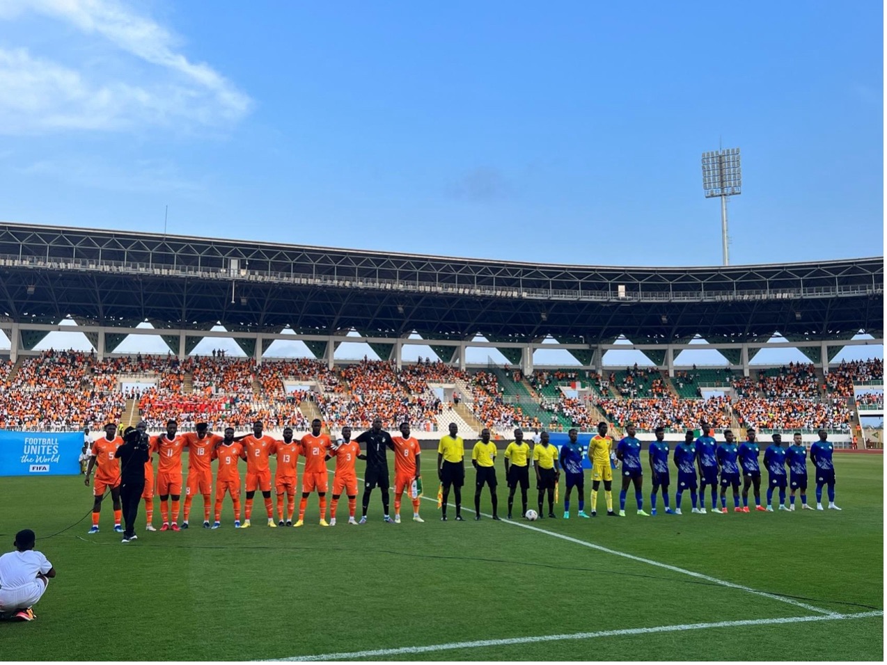 Le stade Laurent Pokou à San-Pedro, construit par la China Civil Engineering Construction Corporation (CCECC). (Photo / le Quotidien du Peuple en ligne)