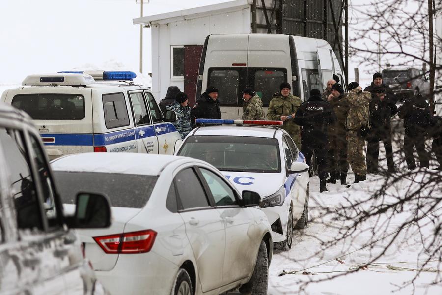 Photo prise le 24 janvier 2024 près du site du crash de l