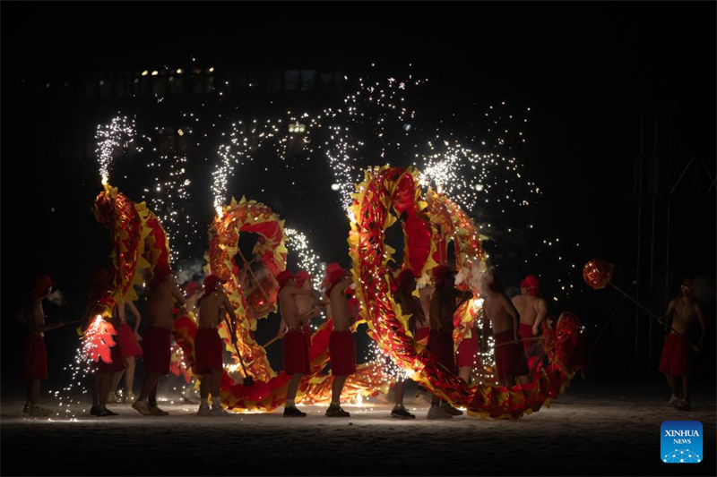 Harbin accueille un spectacle de danse du dragon de feu