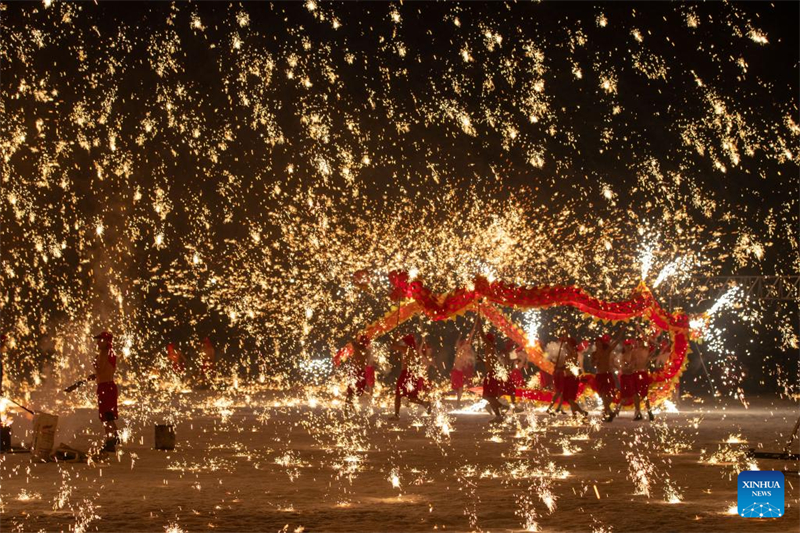 Harbin accueille un spectacle de danse du dragon de feu