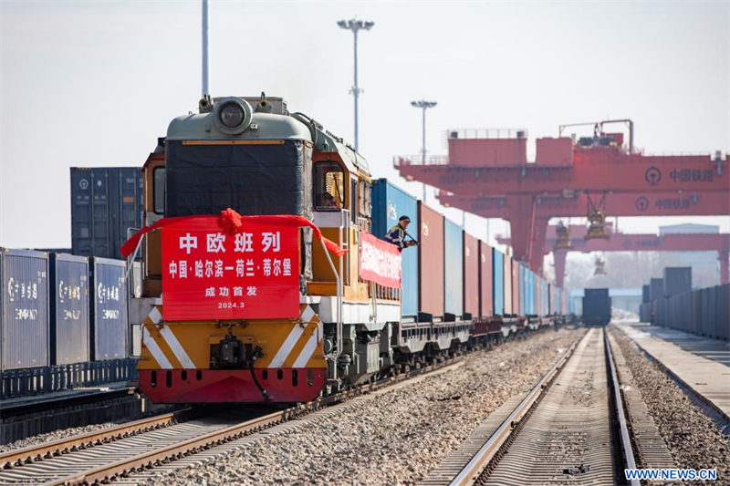 Un service de fret ferroviaire Chine-Europe relie le Heilongjiang aux Pays-Bas