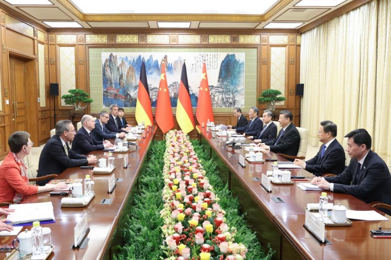 Xi Jinping rencontre le chancelier allemand