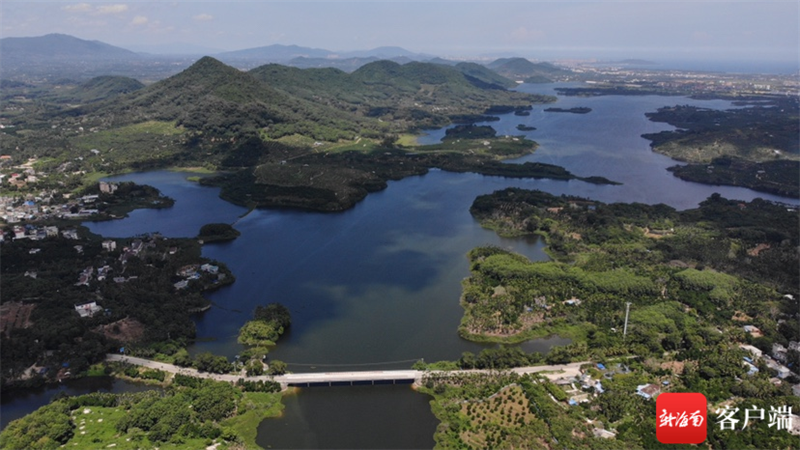 Une vue aérienne du réservoir de Chitian. (Photo / Xinhainan app)