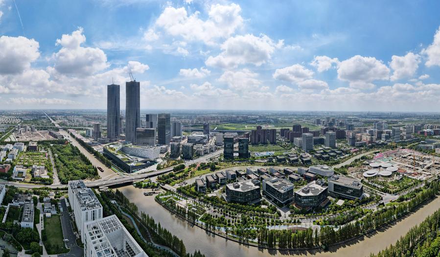 Vue de Zhangjiang de la zone pilote de libre-échange de Chine (Shanghai), dans l