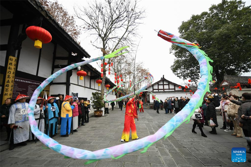 Sichuan : des activités culturelles lancées pour célébrer la prochaine Fête du Printemps