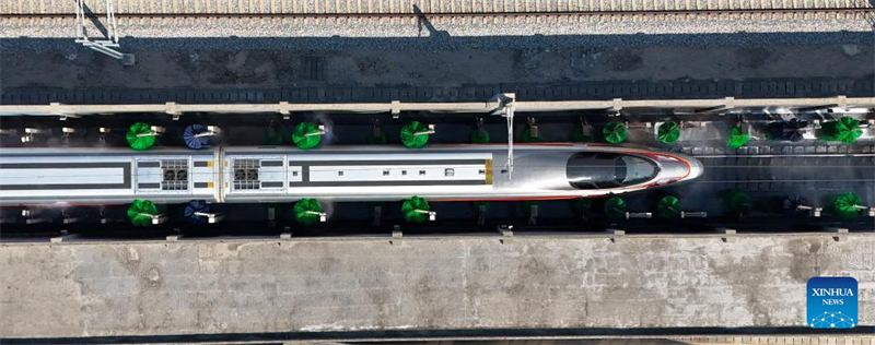 La technologie intelligente utilisée pour la maintenance des trains à grande vitesse de la fête du Printemps