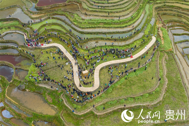 Guizhou : à Congjiang, les podiums de mode s'installent dans les rizières