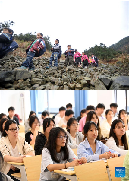 Guangxi : d'une route de montagne à l'université, portée dans un panier sur le dos puis poussée par son rêve