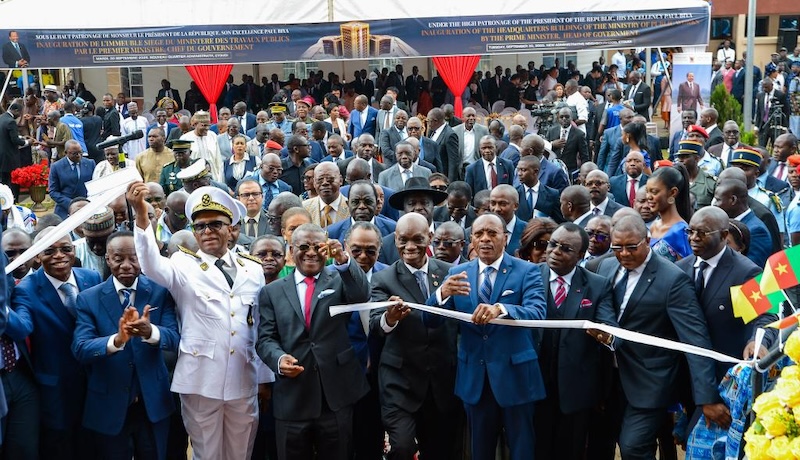 Cameroun : cérémonie d'inauguration du nouveau siège du ministère des Travaux publics à Yaoundé