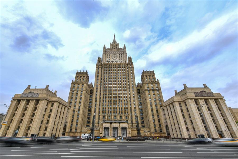 Photo prise le 10 mai 2024 montrant le ministère russe des Affaires étrangères à Moscou, en Russie. (Xinhua/Cao Yang)