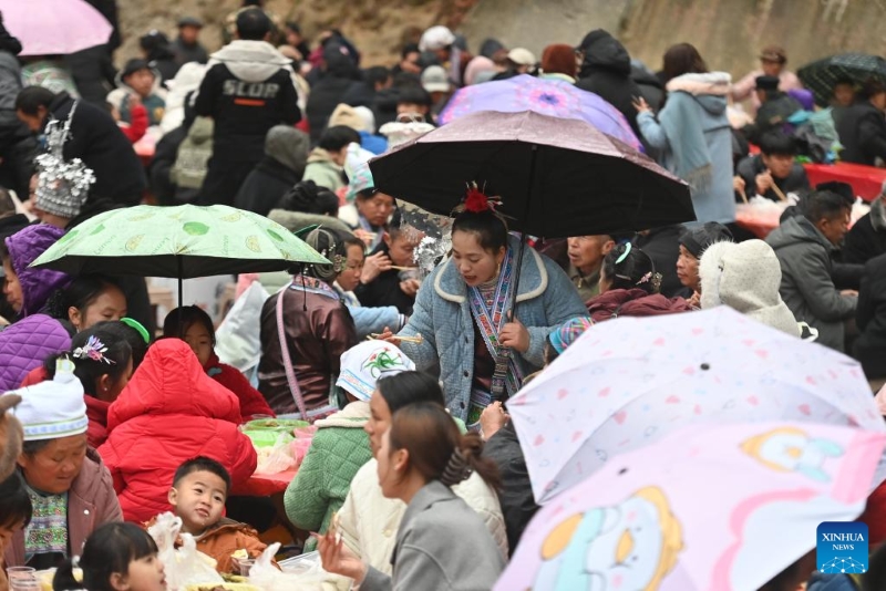 Guangxi : les membres de l'ethnie Miao célèbrent leur Nouvel An traditionnel à Rongshui
