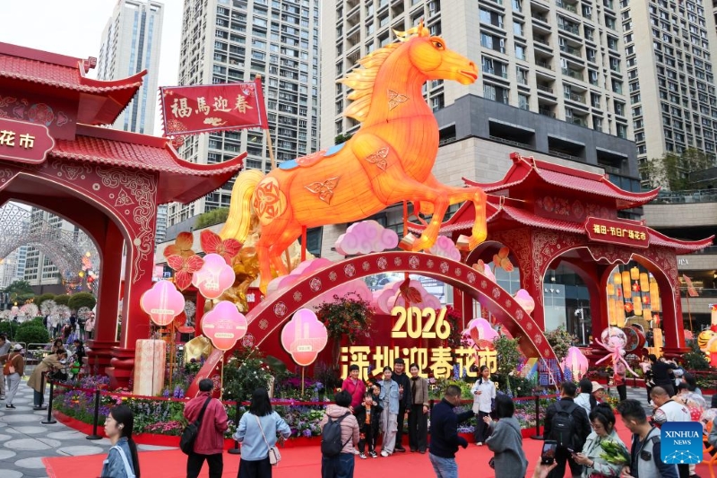 Guangdong : ouverture du marché aux fleurs de la Fête du Printemps 2026 à Shenzhen