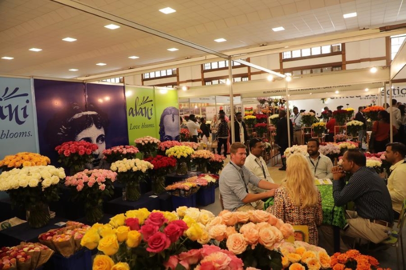 Photo prise le 5 juin 2025 montrant un stand de l'Exposition internationale du commerce de floriculture 2025 à Nairobi, au Kenya. (Xinhua/Fred Mutune)