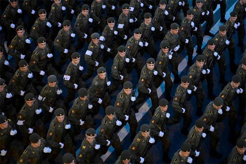Répétition du défilé militaire du Jour de la Victoire à Moscou