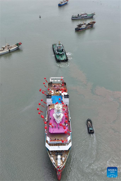 Zhejiang : lancement du premier navire de recherche scientifique chinois financé par le secteur privé à Wenling