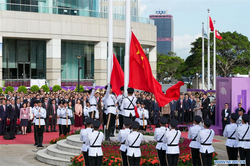 Chine : cérémonie célébrant le 29e anniversaire de la rétrocession de Hong Kong à la mère patrie