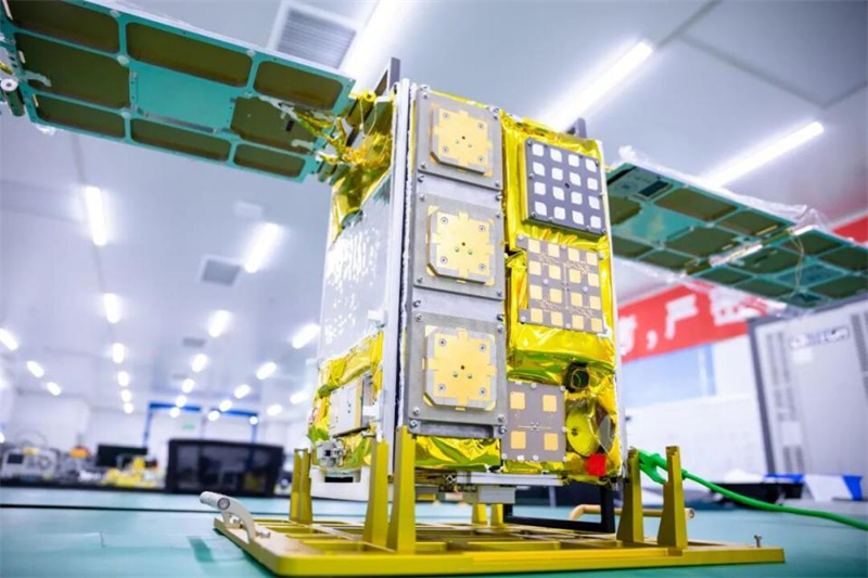 Le premier satellite pilote de test technologique de la « Constellation Tiansuan » (Université des postes et télécommunications de Beijing). (Photo/Université des postes et télécommunications de Beijing)