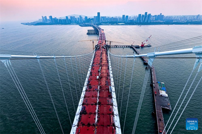 Fujian : la construction du pont Xiamen-Kinmen franchit une nouvelle étape