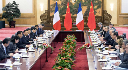 La Chine et la France conviennent de promouvoir leur partenariat