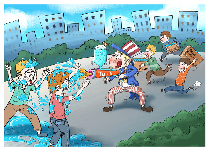 (Auteur du dessin : Tan Xiguang / Le Quotidien du Peuple en ligne)