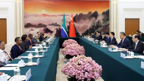 Le vice-président chinois rencontre son homologue sud-africain