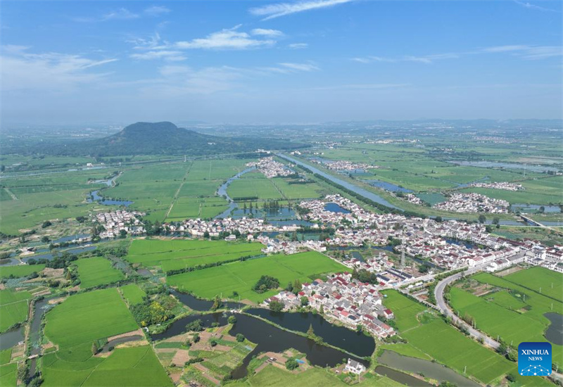 Jiangsu : le système d'irrigation du lac Chishan à Jurong