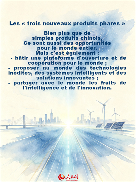 Les « trois nouveaux produits phares » témoignent des nouvelles opportunités offertes par la Chine
